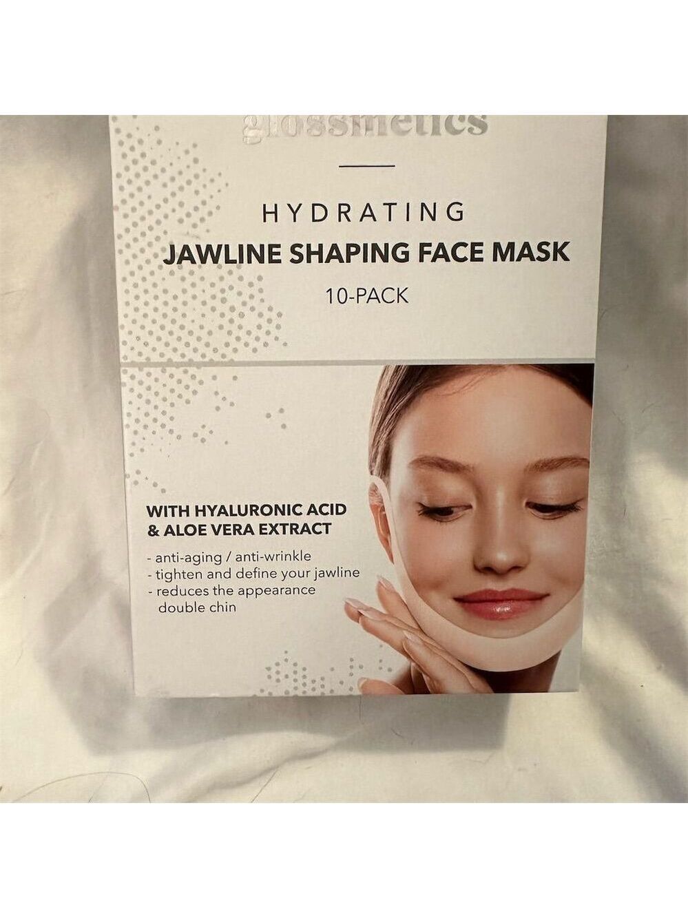 Glossmetics Hydrating Jawline Shaping Face Mask 10 Pack Anti-Aging